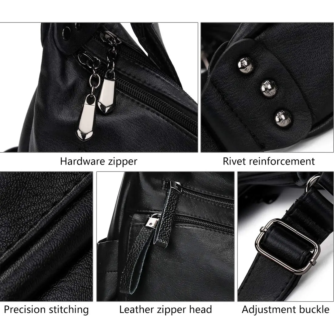Artwell Crossbody Bag for Women Shoulder Bag PU Leather Multi Pocket (Black) | Elegant & Spacious - view 3