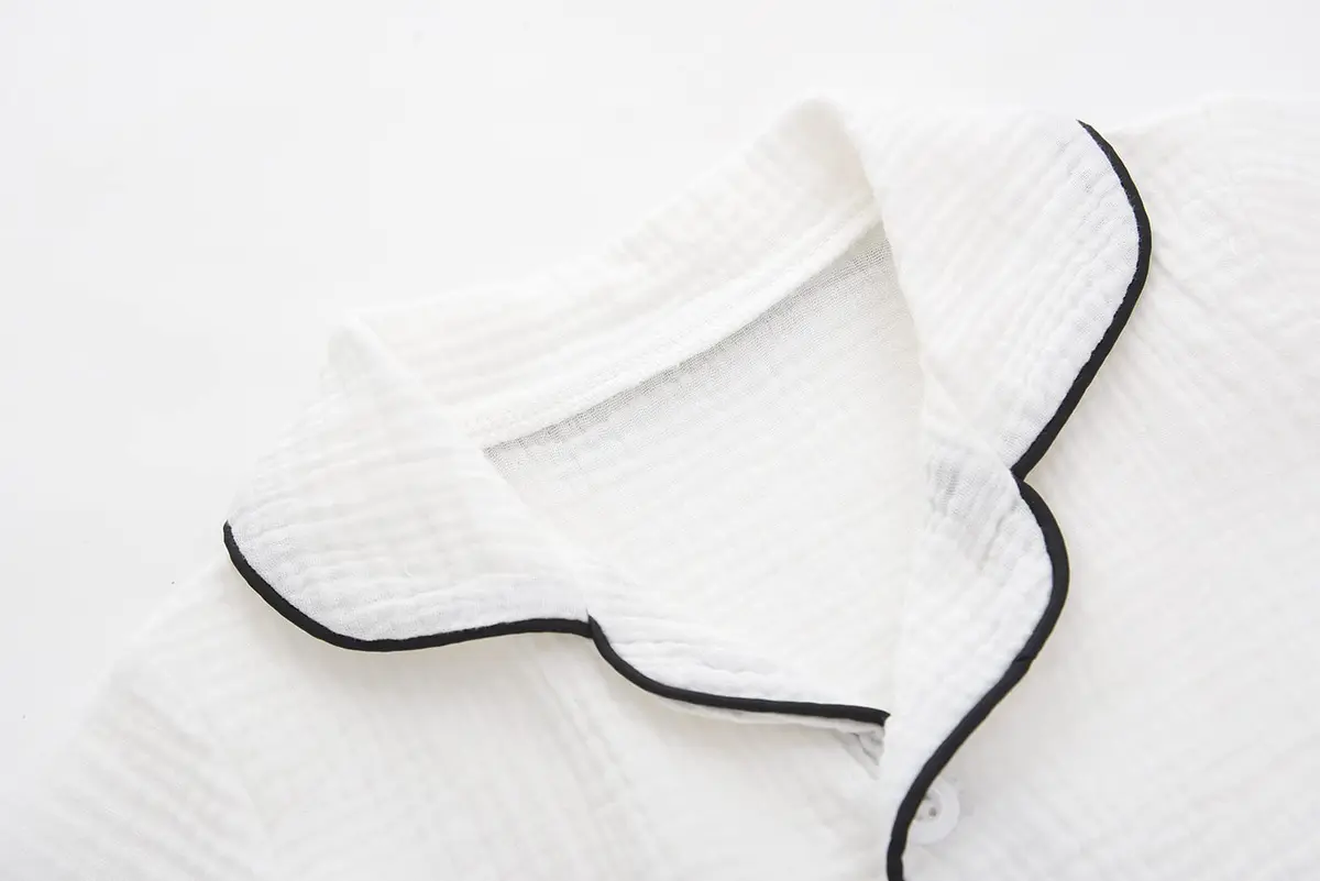 BINIDUCKLING Summer Pjs for Toddler Girls Boys 2T White | Soft Cotton Pajamas for Summer Comfort - view 2