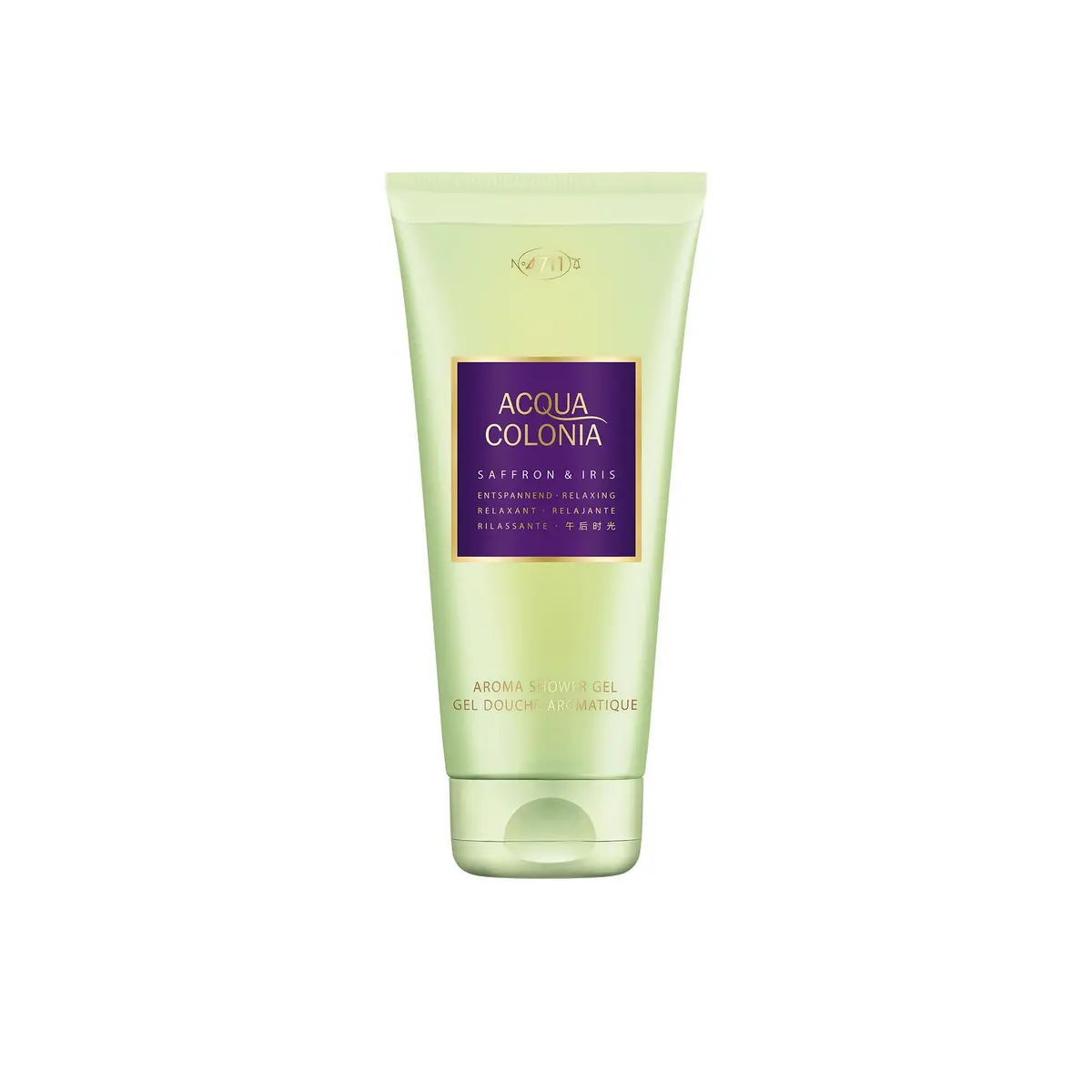 4711 Acqua Colonia Saffron & Iris Aroma Shower Gel 6.8 oz | Gentle, Musk Scent, for Normal Skin - main product image