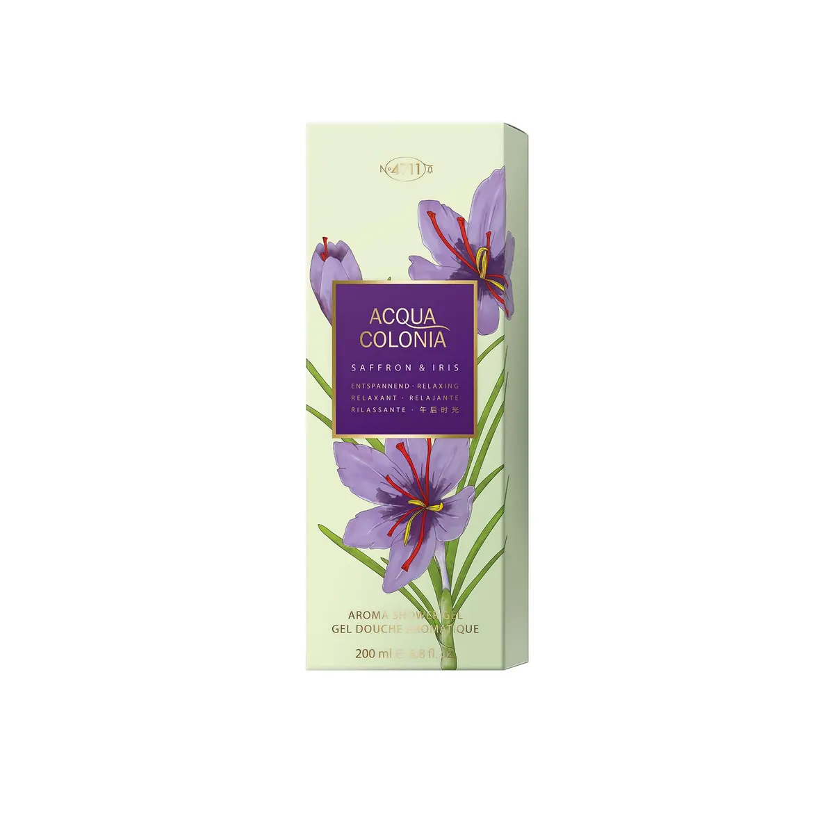4711 Acqua Colonia Saffron & Iris Aroma Shower Gel 6.8 oz | Gentle, Musk Scent, for Normal Skin - view 3