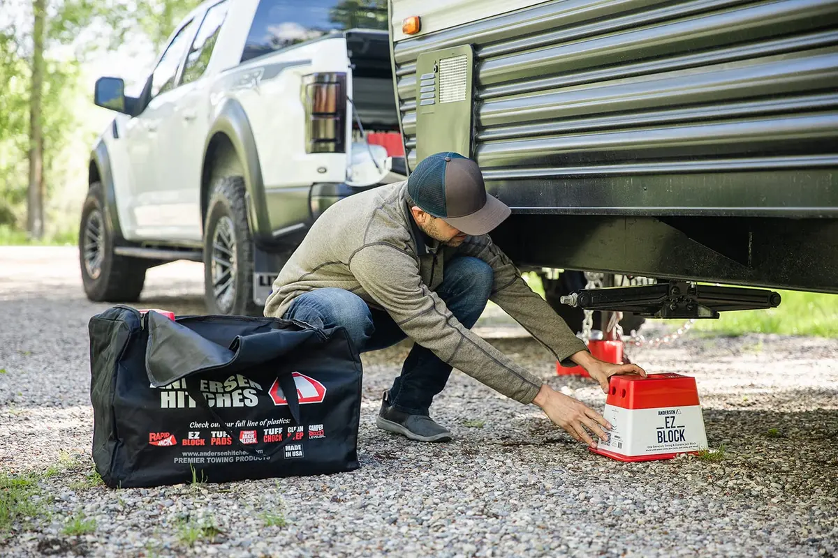 Andersen Hitches EZ-Block Heavy Duty RV Leveling Jack Support 12" x 8.5" | Supports 2000 lbs - view 2