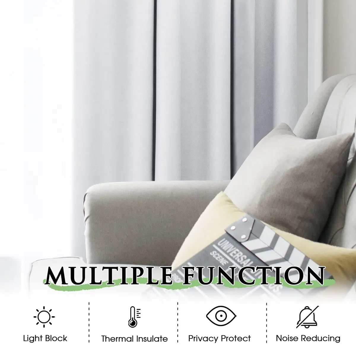 KGORGE Blackout Curtains Liners W50 x L80 | Effective Room Darkening for Bedroom & Living Room - view 7