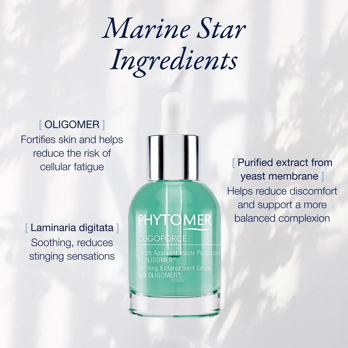 Phytomer Oligoforce Soothing Face Serum for Sensitive Skin (30 ml) | Marine Serum for Irritated Skin - view 4