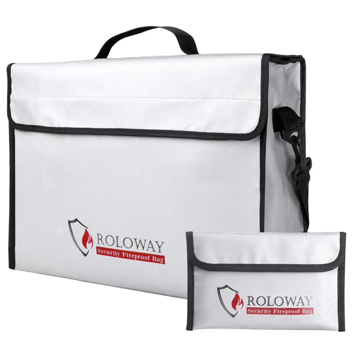 ROLOWAY Fireproof Document & Money Bag 38cm (15" x 12" x 5") | Water Resistant & Easy-Carry - main product image