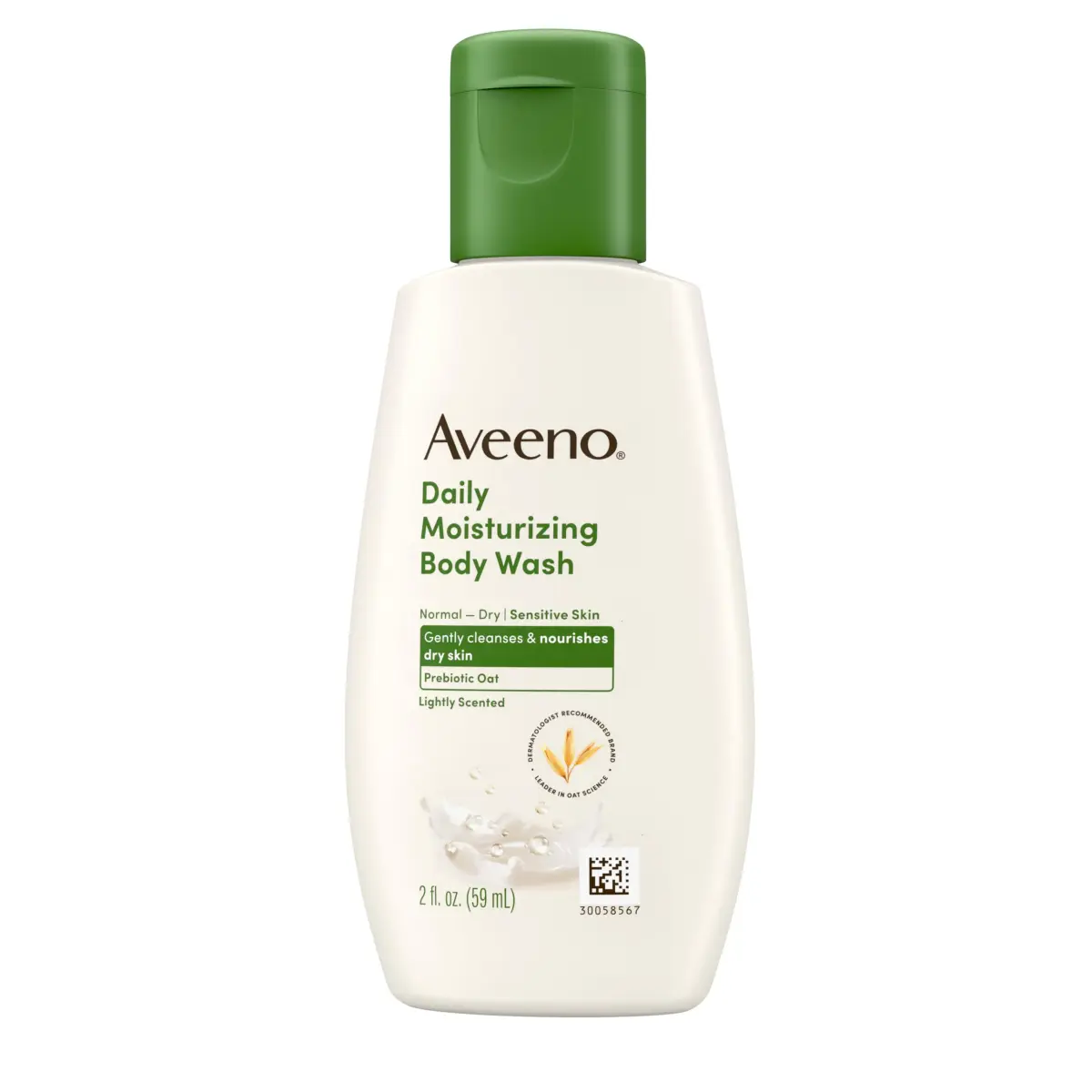 Aveeno Daily Moisturizing Body Wash Lightly Scented 59ml (2 fl. oz) | Prebiotic Oat for Dry Sensitive Skin - view 8