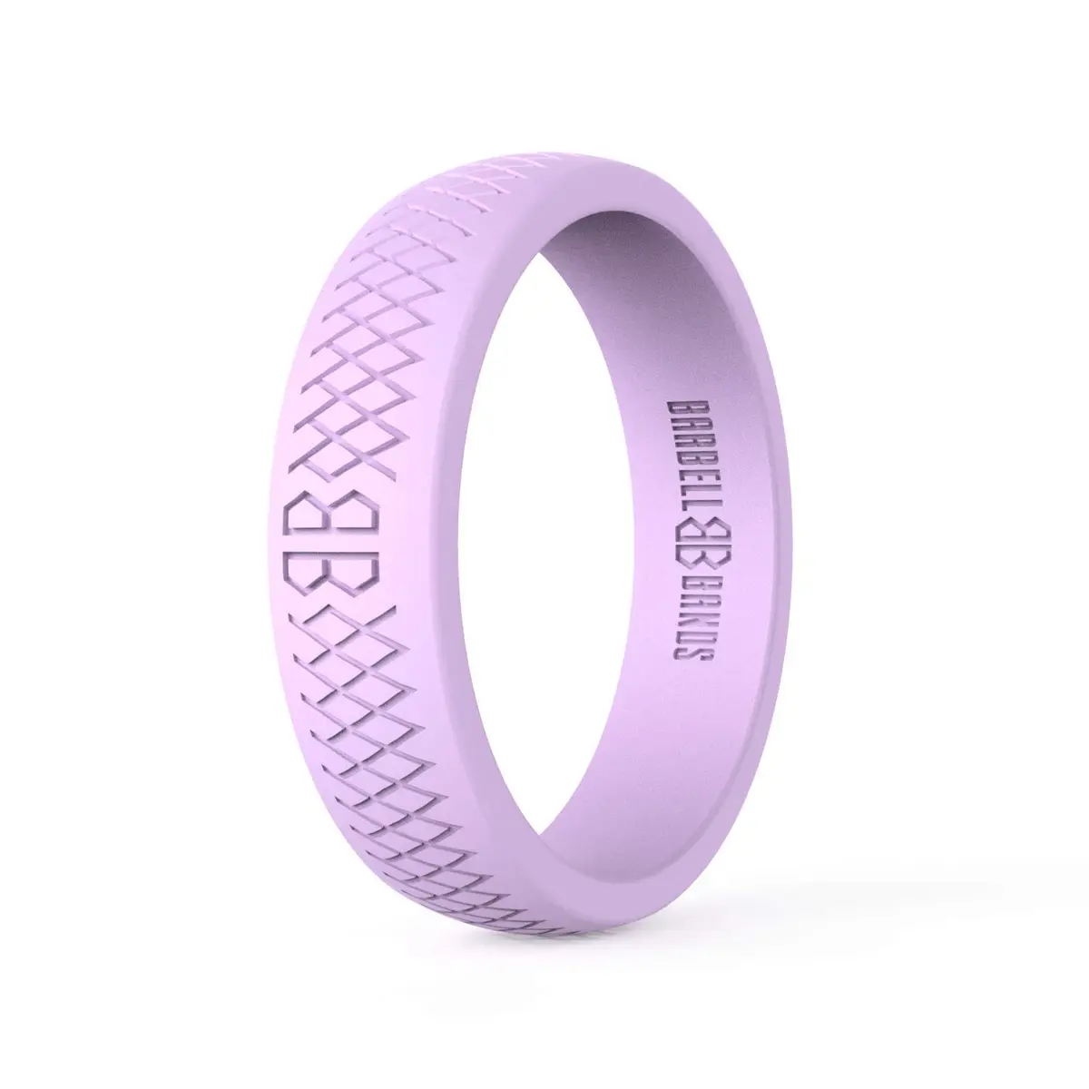 Barbell Bands Silicone Wedding Ring for Women | Premium Rubber Band for Fitness, Lifting, Active Lifestyle - Comfortable and Durable Lilac Size 9 - main product image