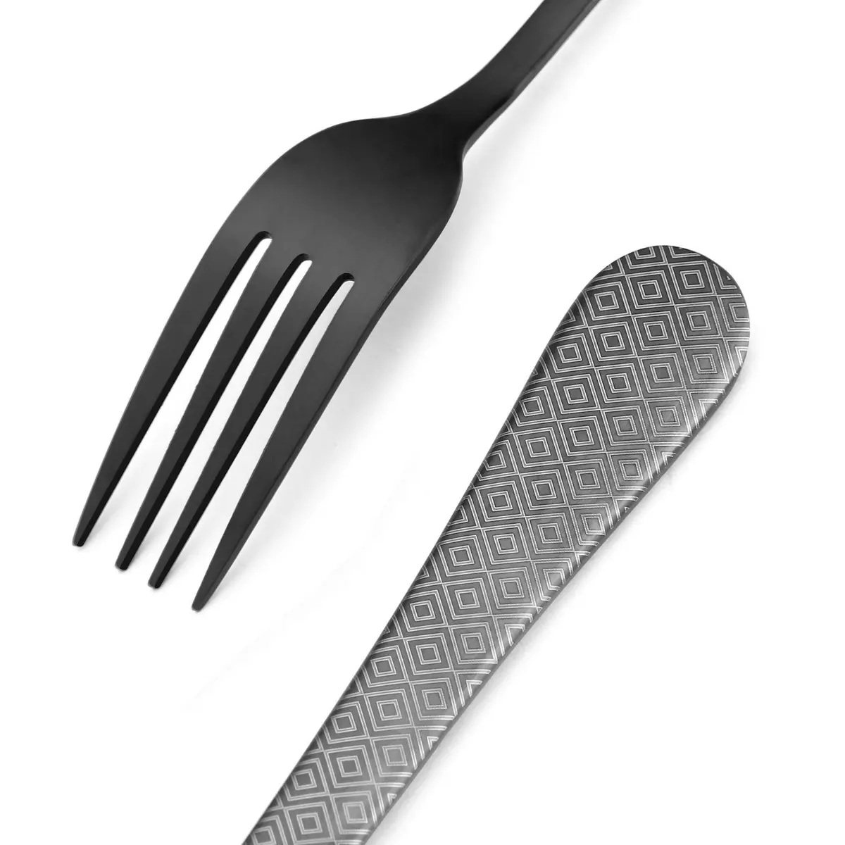 sharecook Matte Black Silverware Set 20-Piece Stainless Steel | Satin Finish for Home & Restaurant - view 4