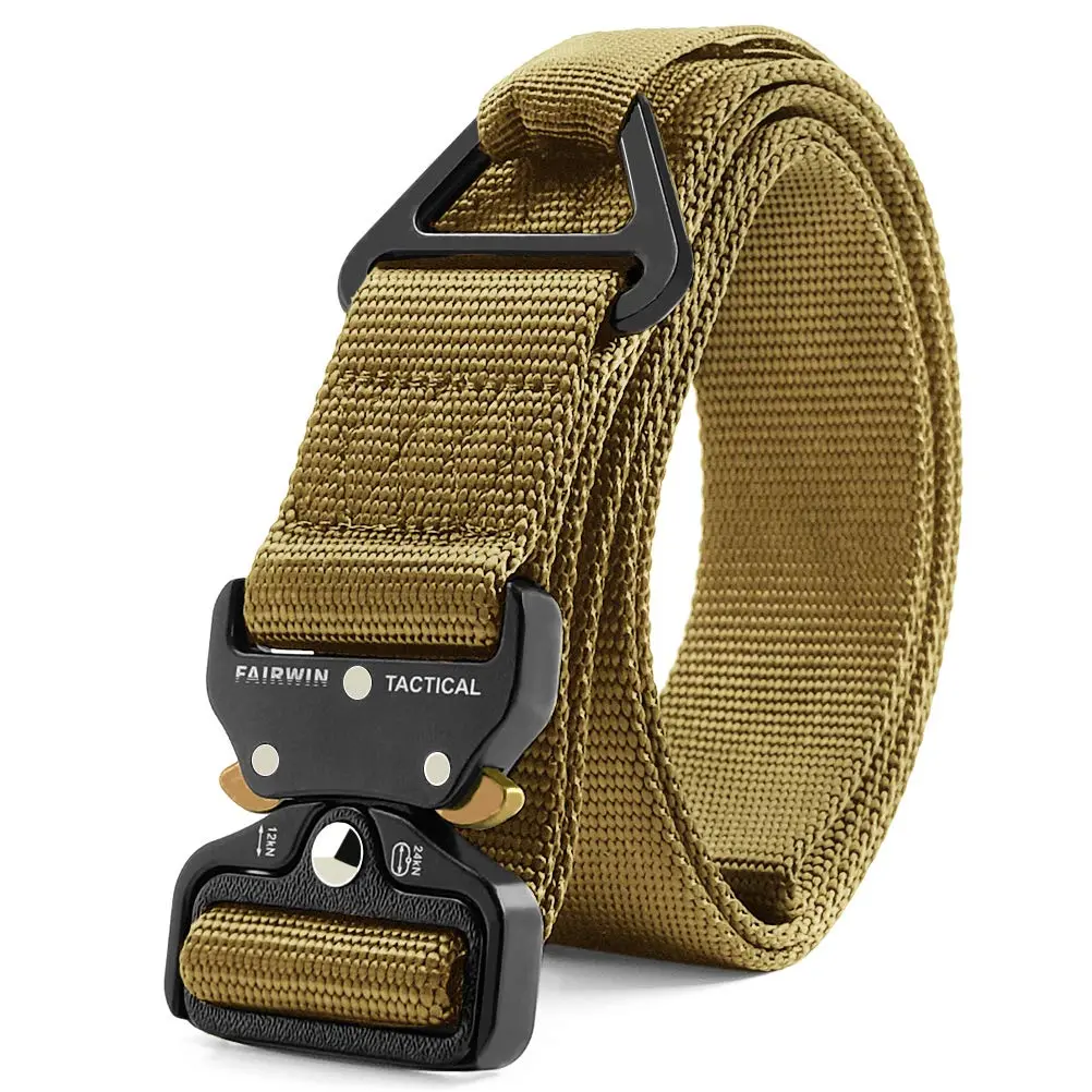 FAIRWIN Men's Tactical Belt 1.5 inch (3.8cm) Rigger Belt with Quick Release Buckle | Heavy Duty Nylon Web Belt for EDC and Outdoor Use - main product image
