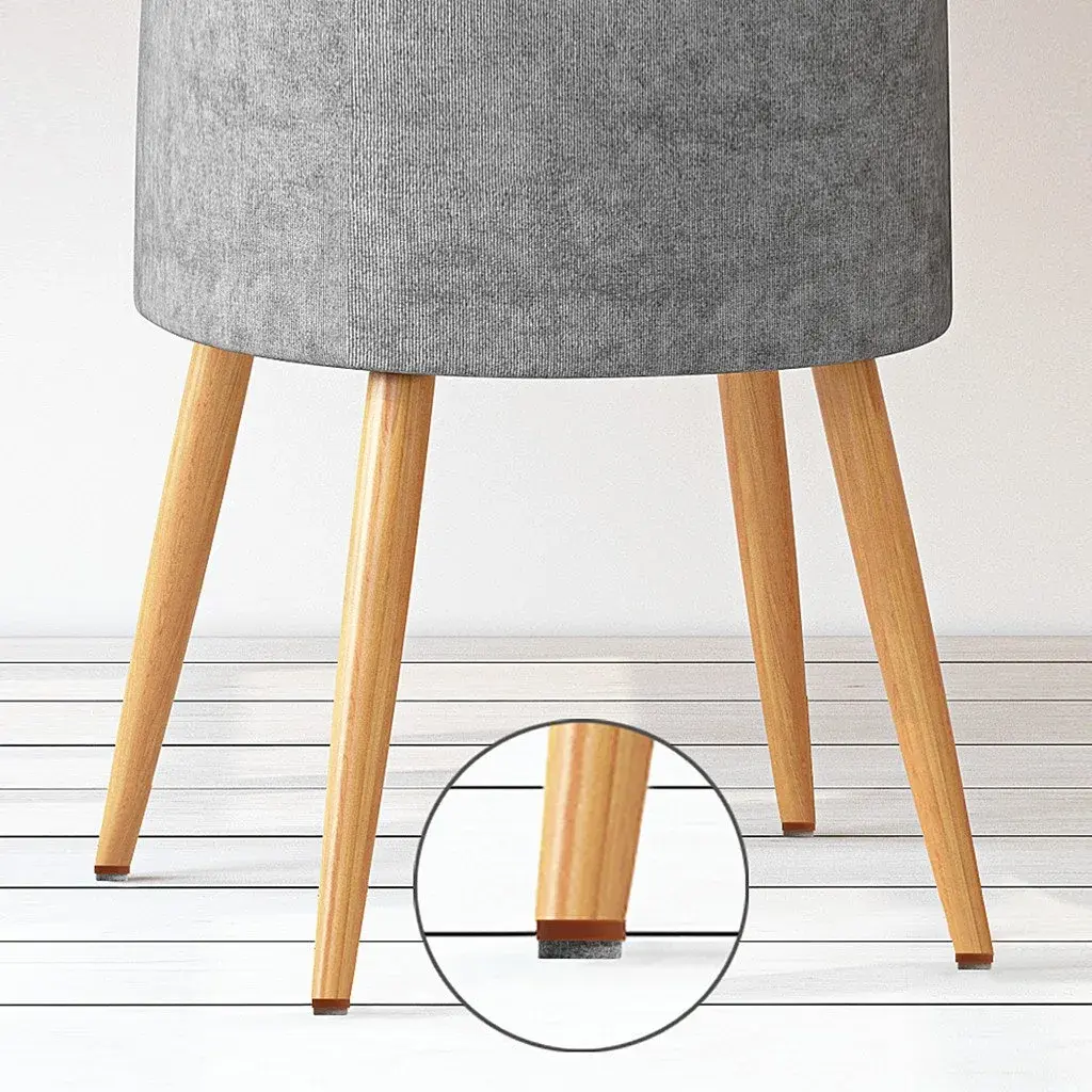 ALIMITOPIA Screw-on Furniture Felt Pads 40pcs | 20mm (0.8") Brown Round Glides for Hardwood Floors - view 6