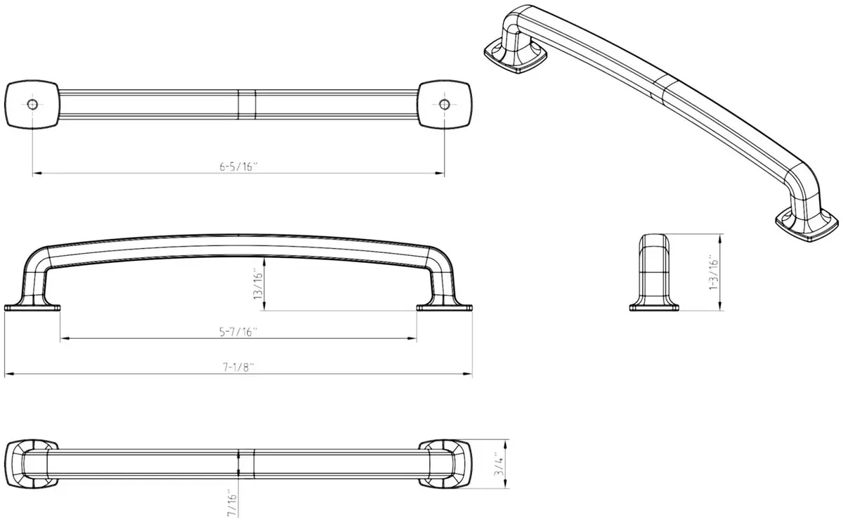 Jeffrey Alexander Belcastel 160 mm CTC Satin Bronze Handle Pull | Elegant Zinc Metal Finish (70-120 chars) - view 3