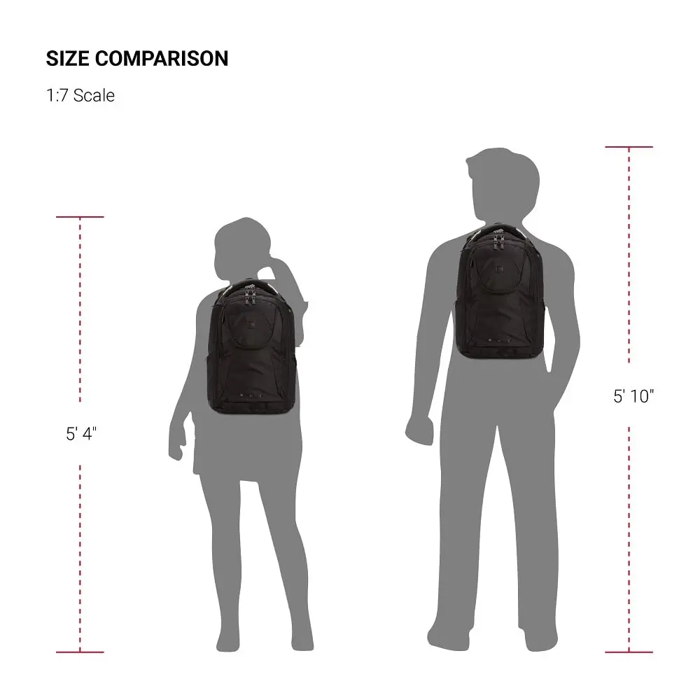 SwissGear 2762 ScanSmart Laptop Backpack Fits Most 16 Inch Laptops | TSA Friendly, Work & School, Black - view 7