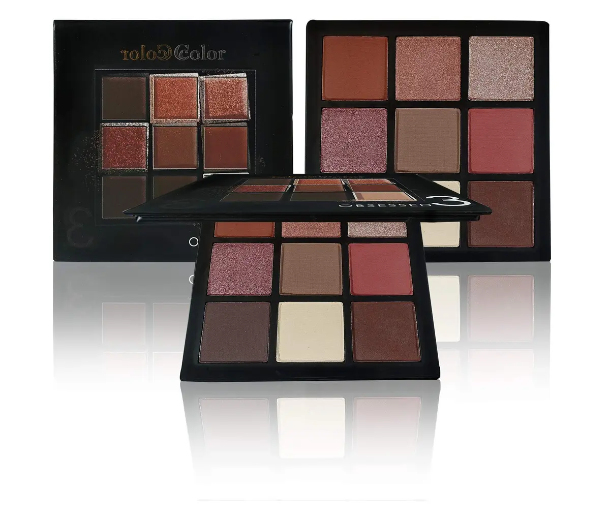Ccolor Obsessed 9 Color Eyeshadow Palette (Obsessed 3) | Highly Pigmented Mattes & Shimmers - main product image