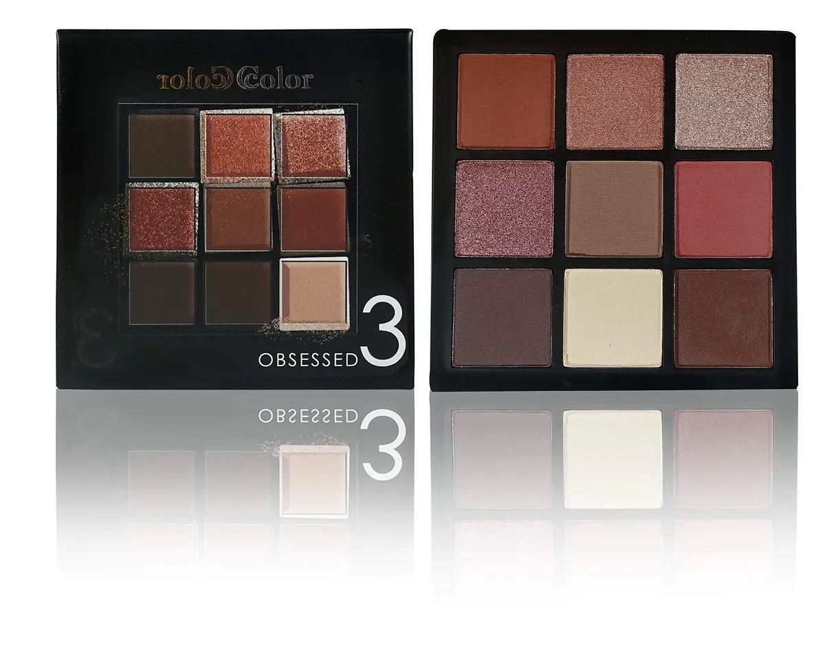 Ccolor Obsessed 9 Color Eyeshadow Palette (Obsessed 3) | Highly Pigmented Mattes & Shimmers - view 2