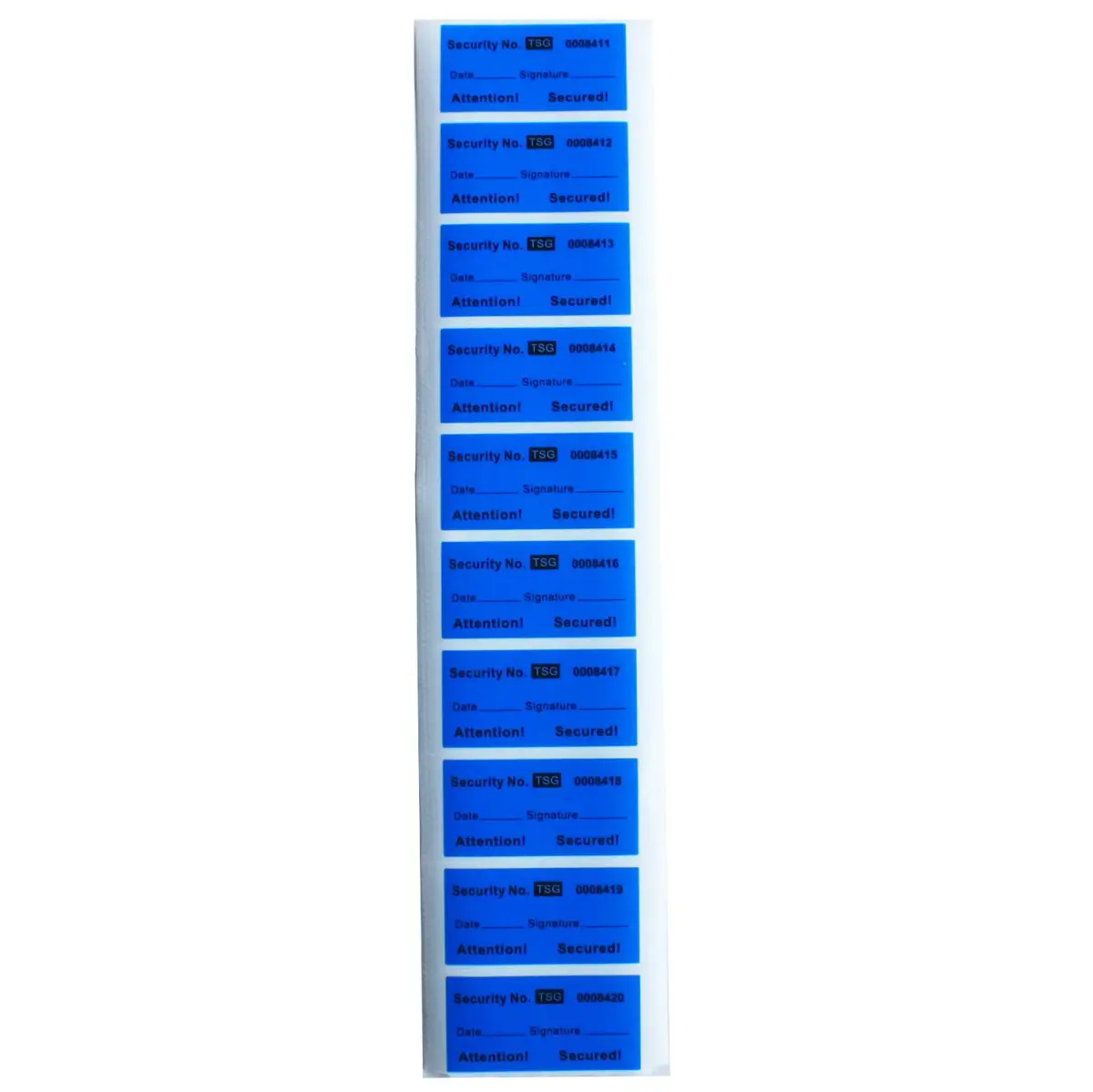 TamperSeals Group Blue 1"x2" Non-Transfer Tamper Evident Security Warranty Void Labels (100pcs) | Protect Your Assets with Hidden Messages - view 2