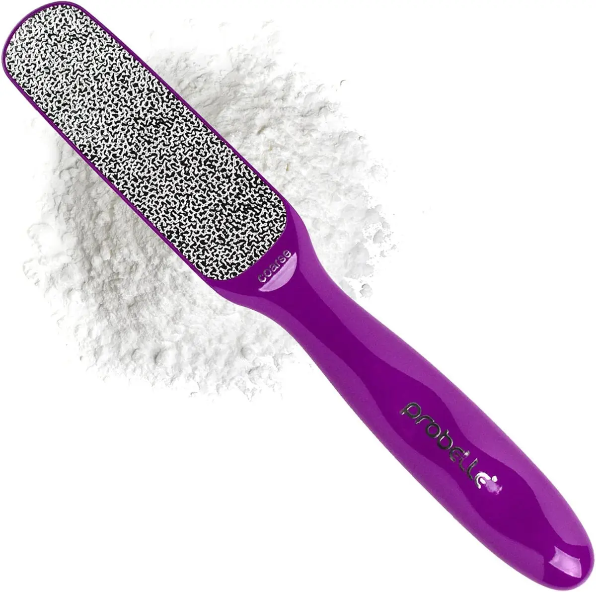 Probelle Double Sided Nickel Foot File Callus Remover, Purple | Safe, Hypoallergenic Pedicure Tool for Dry Feet - main product image