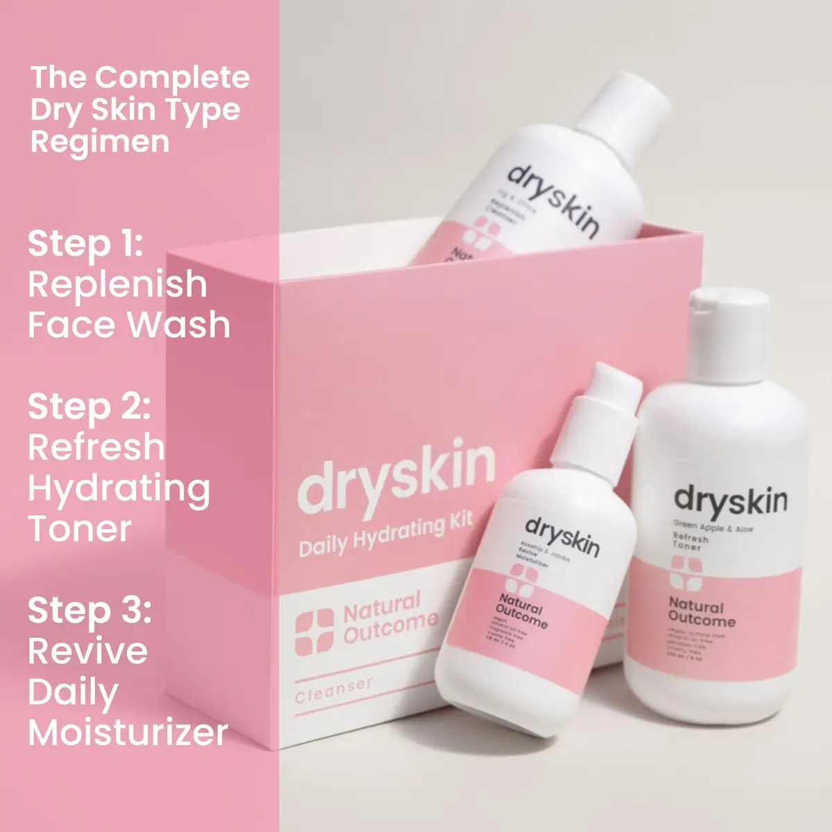 Natural Outcome Hydrating Face Toner for Dry Skin 8 oz | Gentle Aloe & Witch Hazel Hydration - view 8