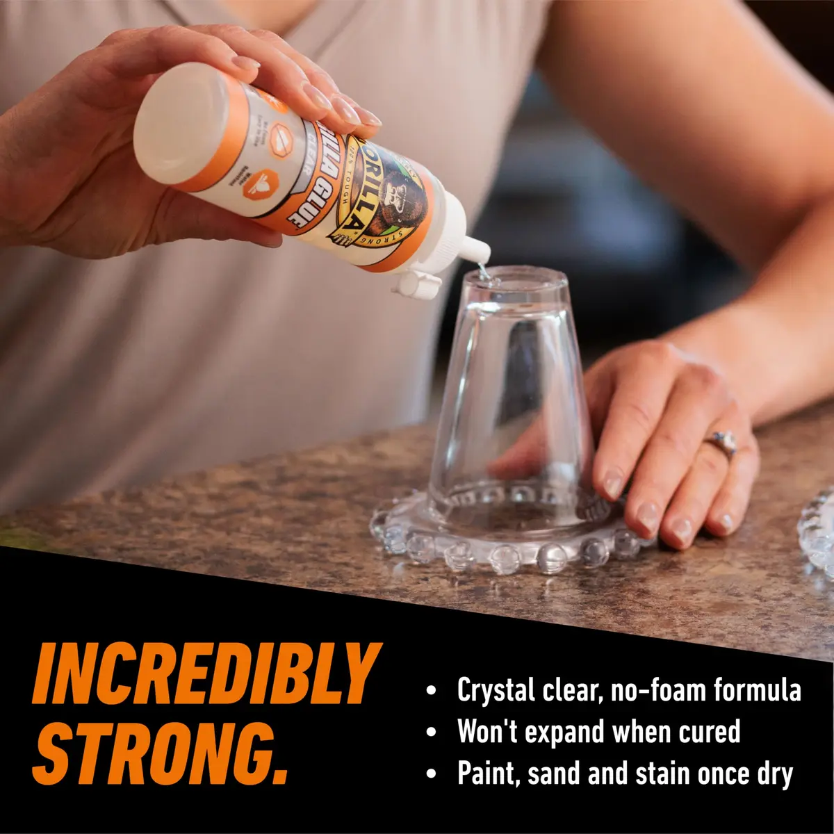 Gorilla Crystal Clear Glue, All Purpose, 5.75 oz Bottle | Strong, Discreet Bonding Solution - view 4