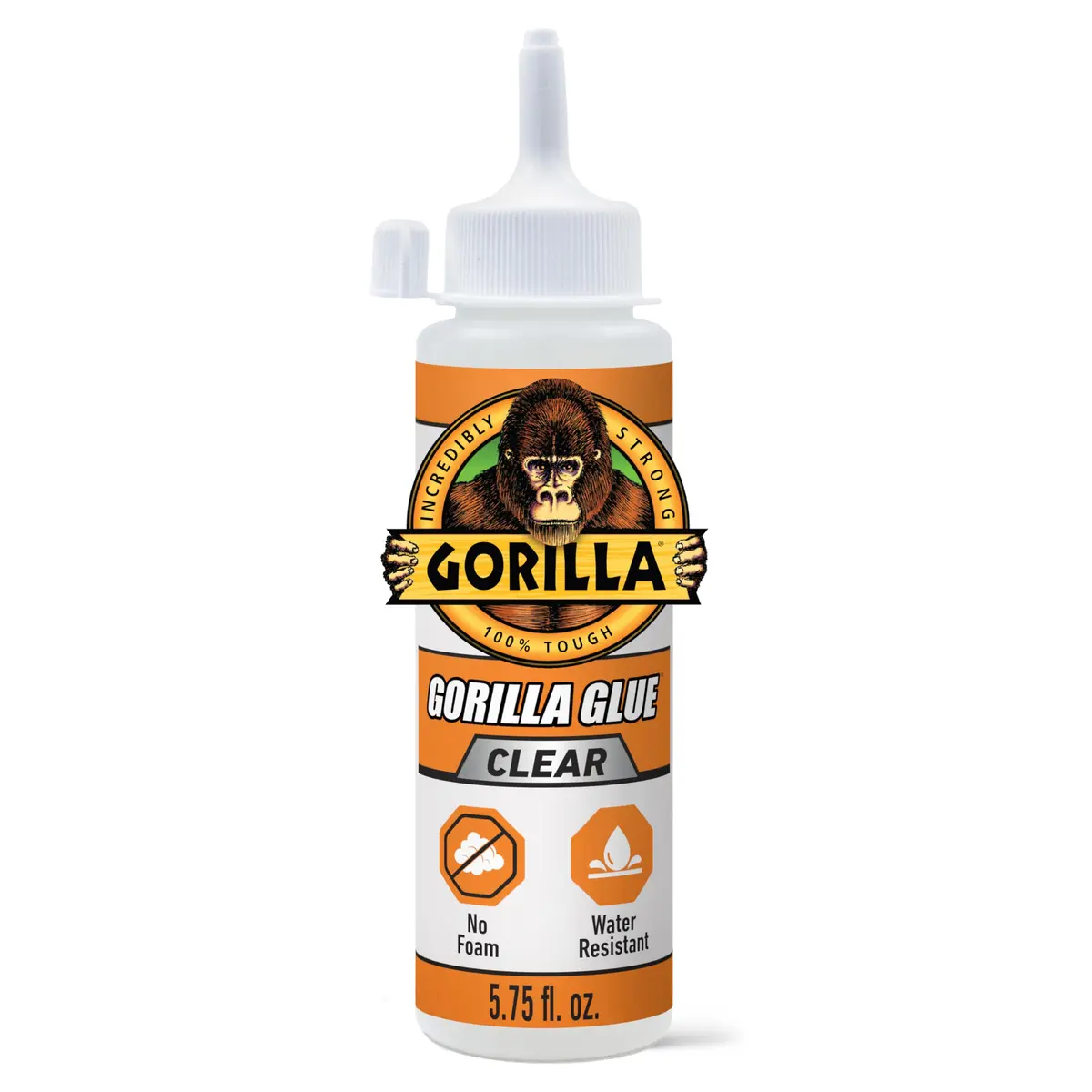 Gorilla Crystal Clear Glue, All Purpose, 5.75 oz Bottle | Strong, Discreet Bonding Solution - main product image