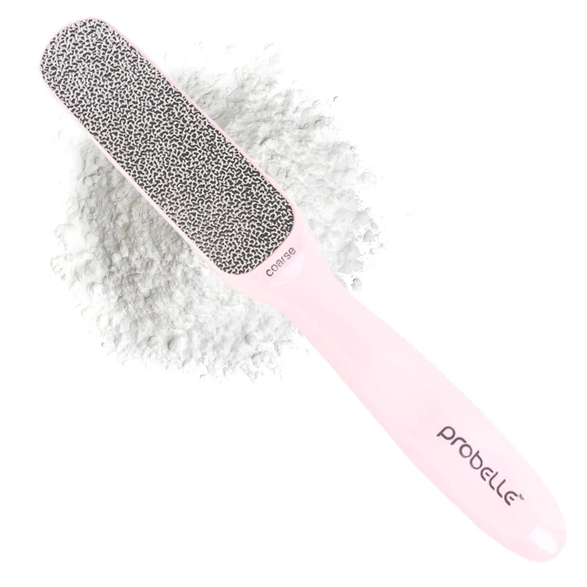 Probelle Double Sided Nickel Foot File Callus Remover, Pink | Safe, Hypoallergenic Pedicure Tool for Soft Feet - main product image