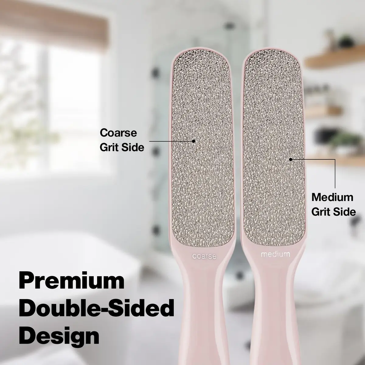 Probelle Double Sided Nickel Foot File Callus Remover, Pink | Safe, Hypoallergenic Pedicure Tool for Soft Feet - view 2