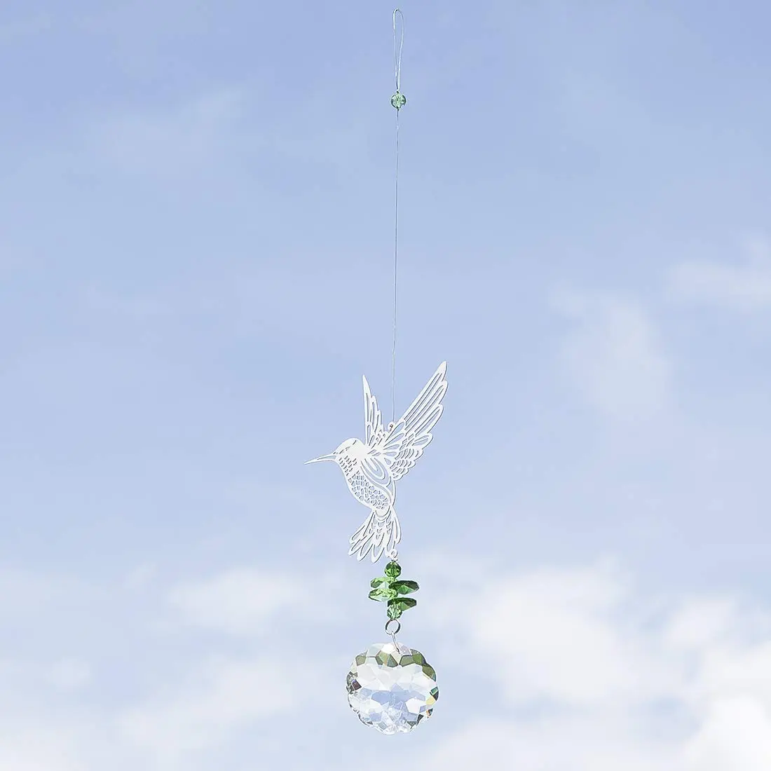 H&D HYALINE & DORA Crystal Hummingbird Flower Prism Window Suncatcher 41cm (16.1in) | Rainbow Maker Decor - view 9