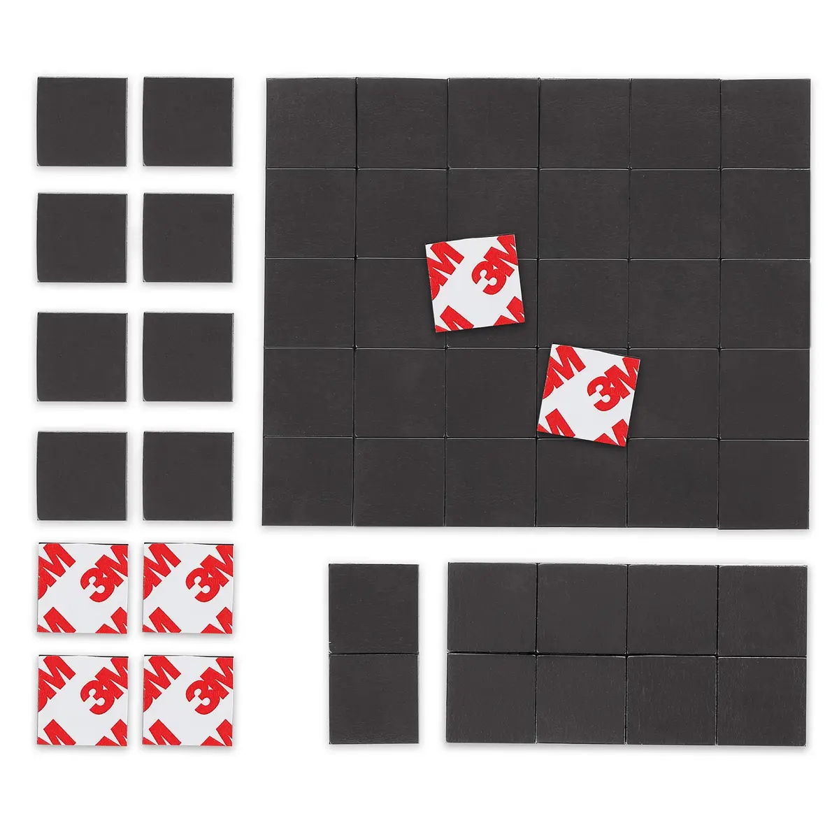 APPLAB White Decorative Magnet Squares 120 Pieces | Strong Adhesive & Scratch-Resistant (20x20x2mm) - view 7