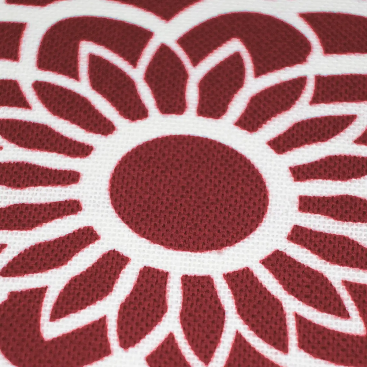 CaliTime Pack of 2 Decorative Pillow Covers 20 x 20 Inches | Dahlia Floral Outline, Dark Red - view 6