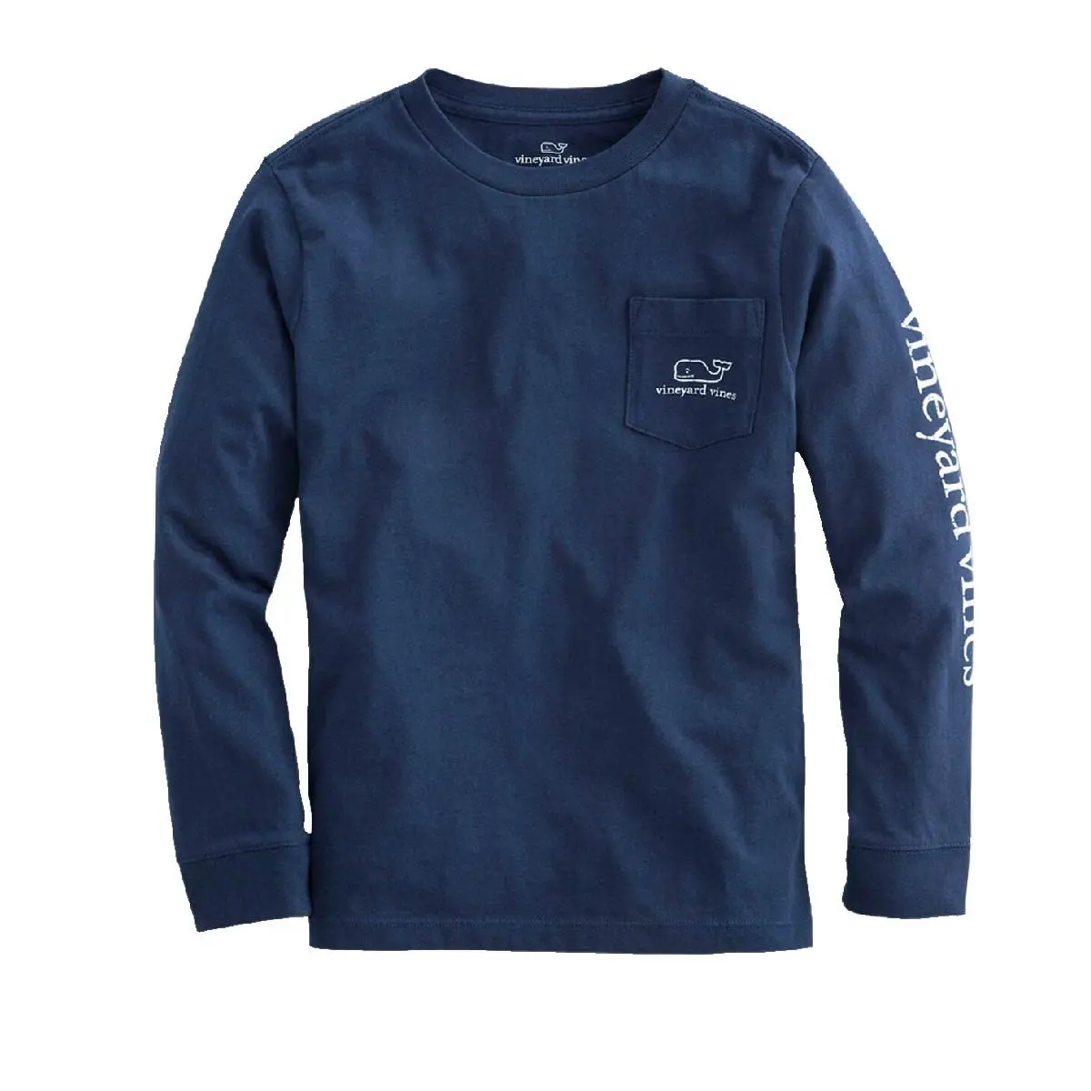 vineyard vines Boys' Long Sleeve Vintage Whale Pocket T-Shirt, Blue Blazer, Large | Classic Vintage Style for Boys - view 3