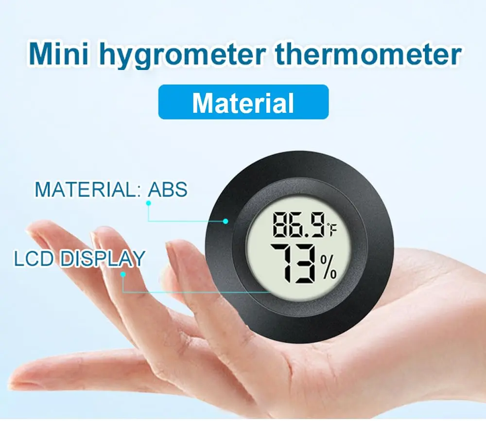 JEDEW Digital Humidity Meter & Thermometer 2 Pack | Measures 0-70°C (32-158°F) & 10-99% RH - view 5