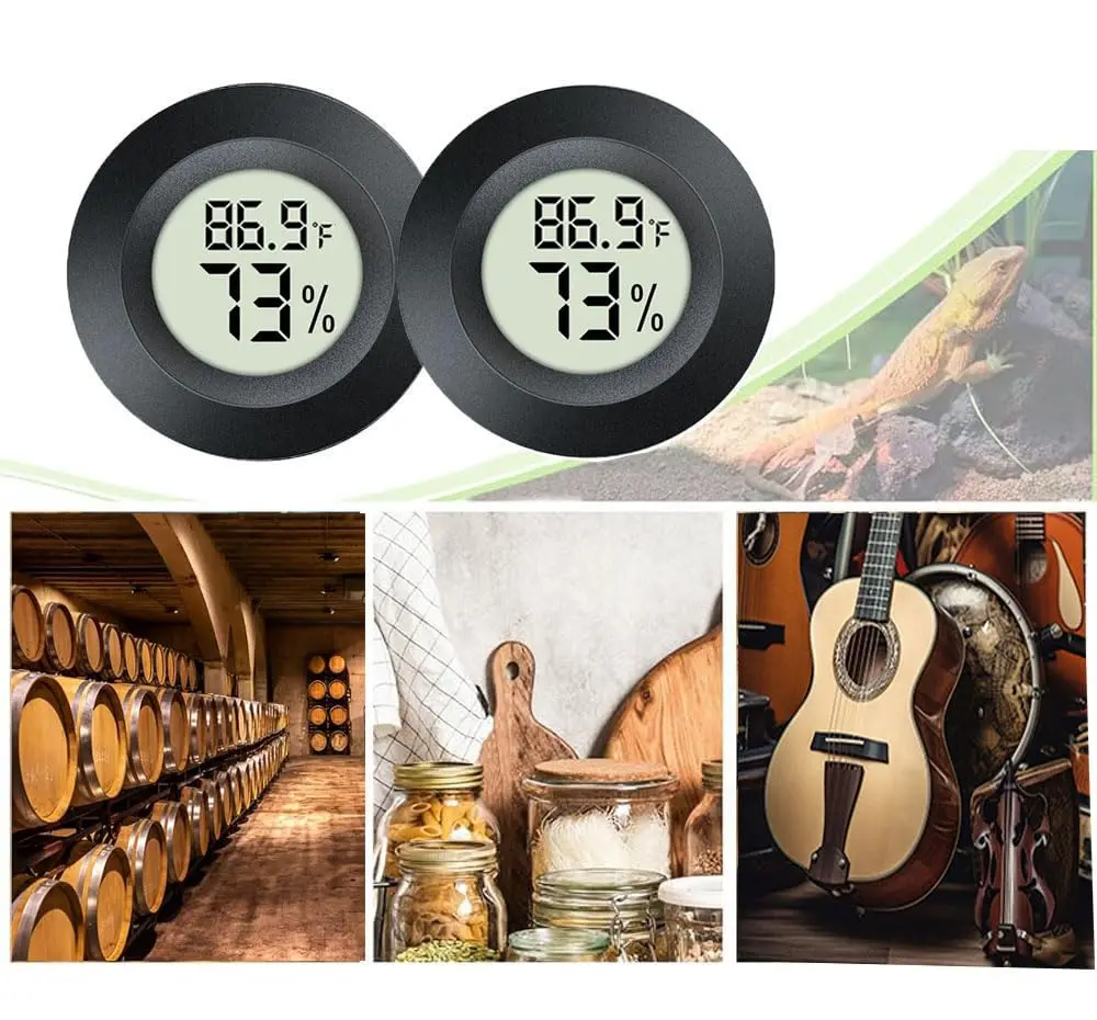 JEDEW Digital Humidity Meter & Thermometer 2 Pack | Measures 0-70°C (32-158°F) & 10-99% RH - view 6