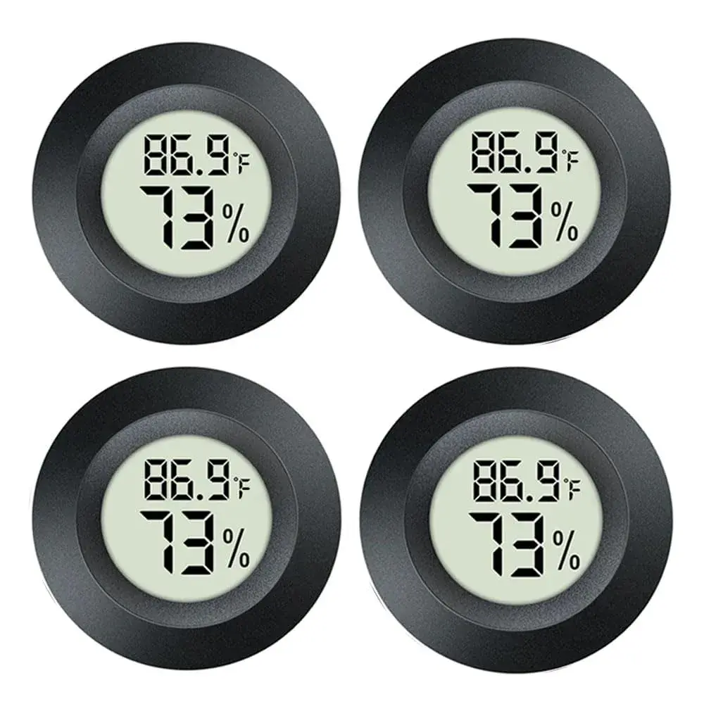 JEDEW Digital Humidity Meter & Thermometer 4-Pack | Measures 0-70°C (32-158°F) & 10-99% RH - main product image