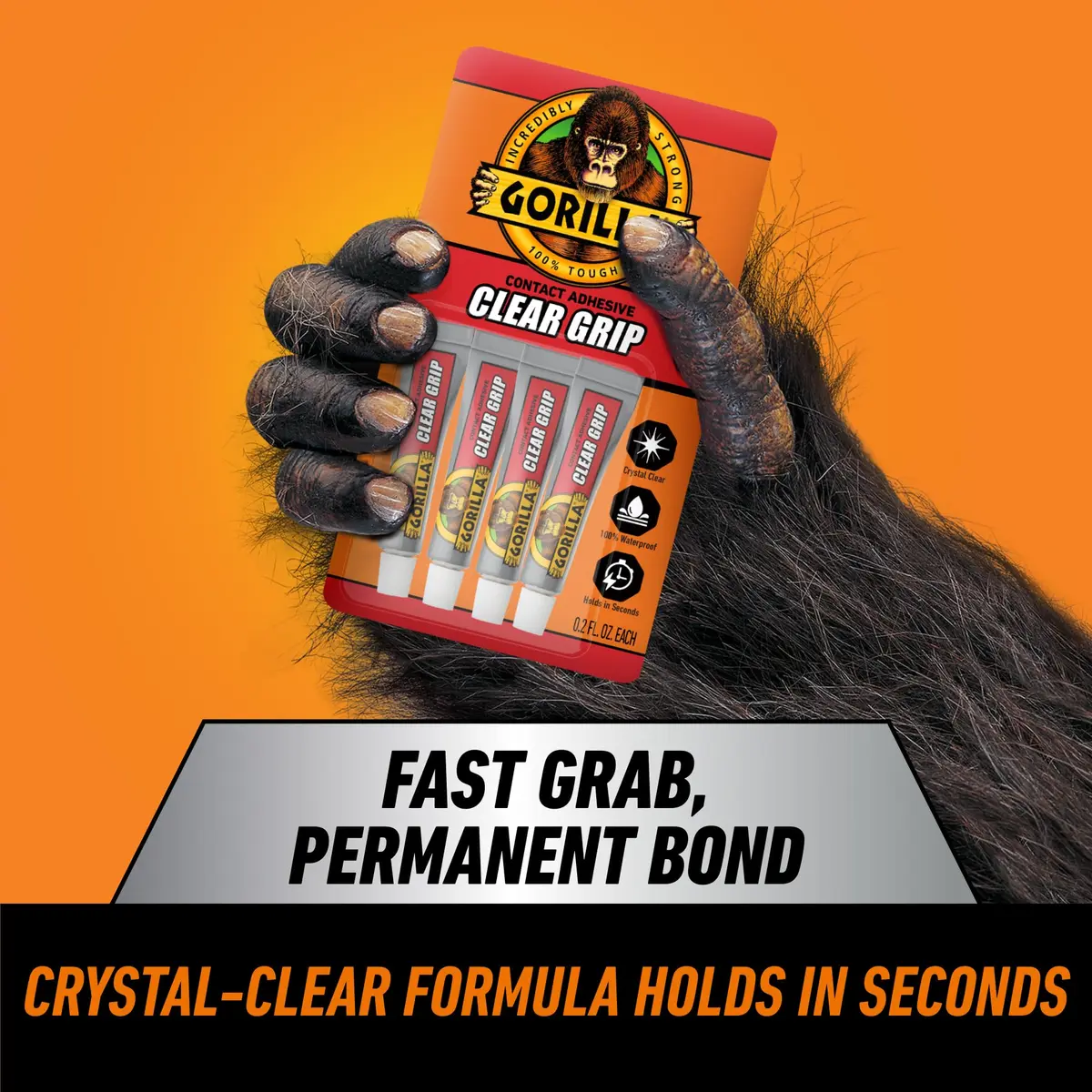 Gorilla Clear Grip Adhesive for Diamond Art & Jewelry 0.8 oz (0.2 fl oz Each) | Instant Clear Bond for Crafts & Repairs - view 2