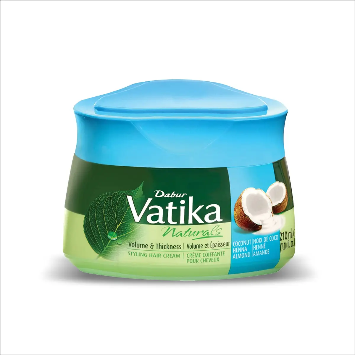 Vatika Naturals Hair Styling Cream - Coconut 210 ml | Curl & Wavy Hair Care, Daily Use, Lightweight & Nourishing - main product image