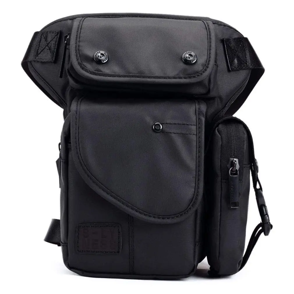 Hebetag Motorcycle Drop Leg Bag Outdoor Waist Pack for Men Women Thigh Waist Fanny Pack Travel Sports Bike Riding Cycling Fishing Camping Hiking Pouch Daypack | Water-Resistant Oxford, Adjustable Straps - main product image
