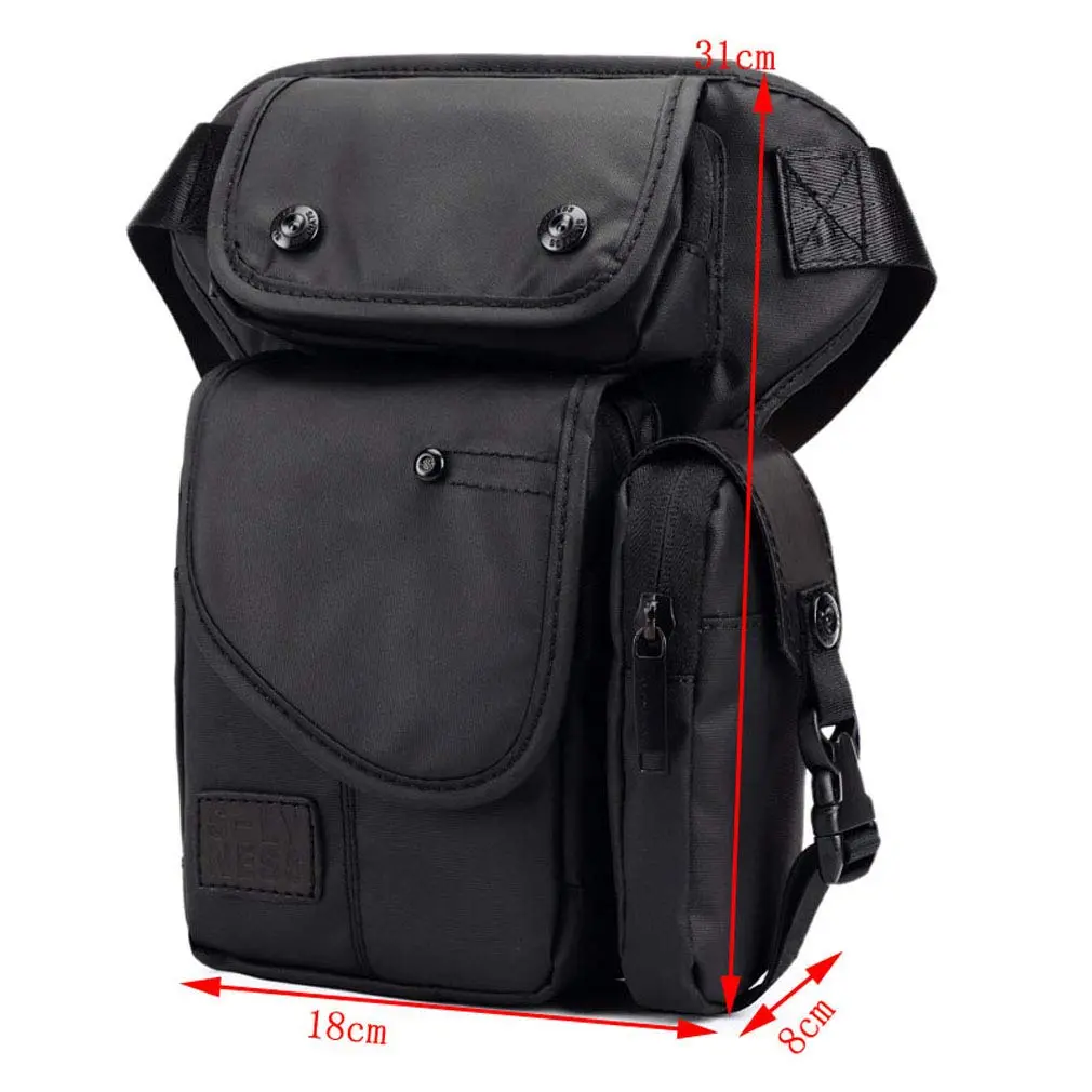 Hebetag Motorcycle Drop Leg Bag Outdoor Waist Pack for Men Women Thigh Waist Fanny Pack Travel Sports Bike Riding Cycling Fishing Camping Hiking Pouch Daypack | Water-Resistant Oxford, Adjustable Straps - view 7