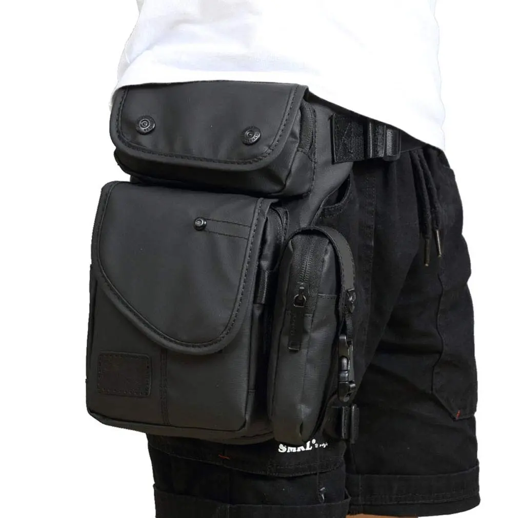 Hebetag Motorcycle Drop Leg Bag Outdoor Waist Pack for Men Women Thigh Waist Fanny Pack Travel Sports Bike Riding Cycling Fishing Camping Hiking Pouch Daypack | Water-Resistant Oxford, Adjustable Straps - view 2