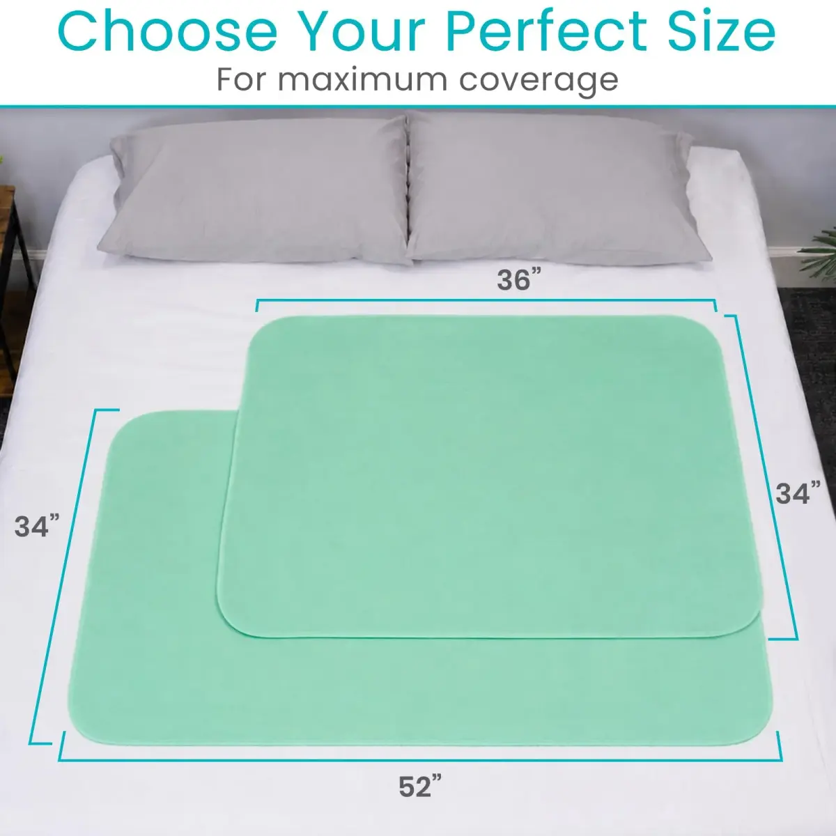 SURES Washable Waterproof Bed Pad Mattress Protector 86cm x 132cm (34" x 52") 4 Pack | Effective Leakproof Barrier for Incontinence - view 5