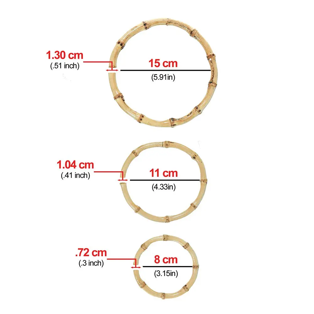 West Coast Paracord Natural Bamboo Rings – Alternative to Metal Rings – Crafting, DIY, Home Improvement, and More (3.5 Inch) - view 3