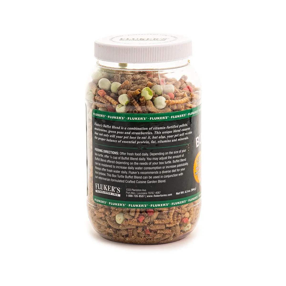 Fluker's Buffet Blend Box Turtle Diet, 6.5 oz | Complete Nutritional Blend for Reptiles - view 2