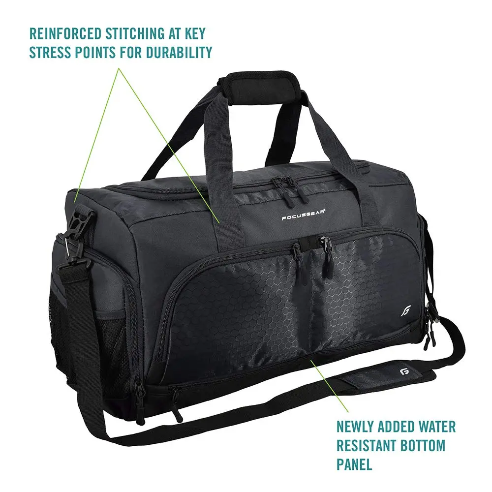 FocusGear Small Duffel Bag Water Resistant 15" | 10 Compartments for Gym & Travel - view 6
