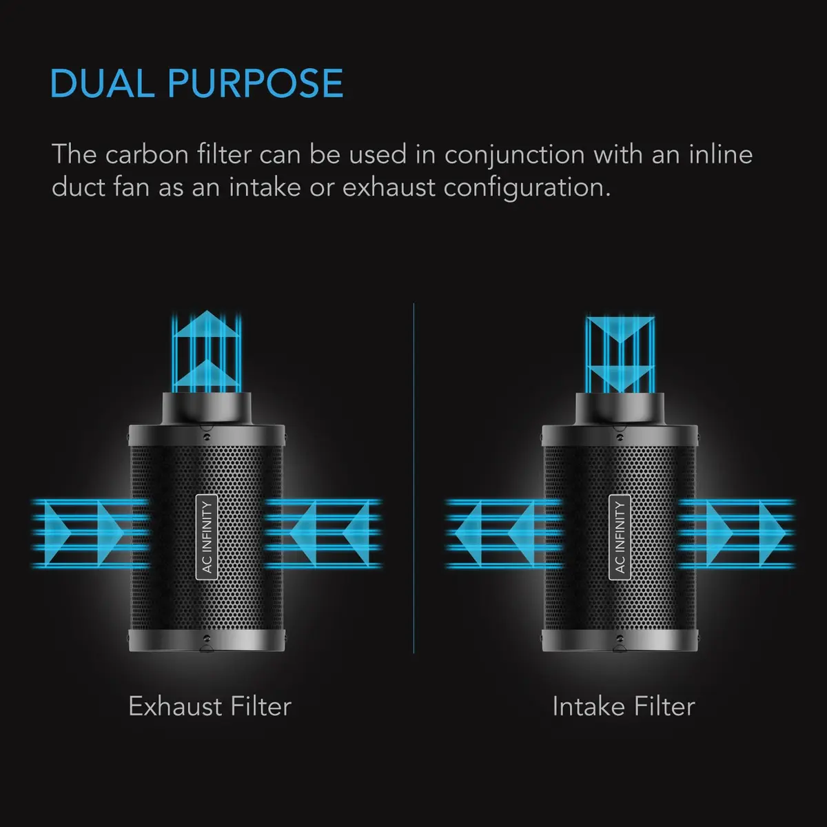 AC Infinity Air Carbon Filter 4" with Premium Australian Charcoal | 210 CFM Airflow for Grow Tents - view 5