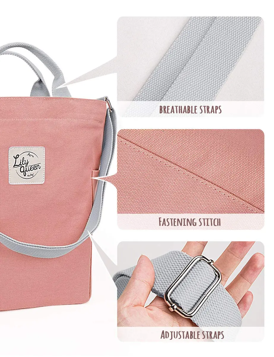 Lily queen Women Canvas Tote Handbag | Stylish, Spacious & Durable for Daily Use in India - view 5