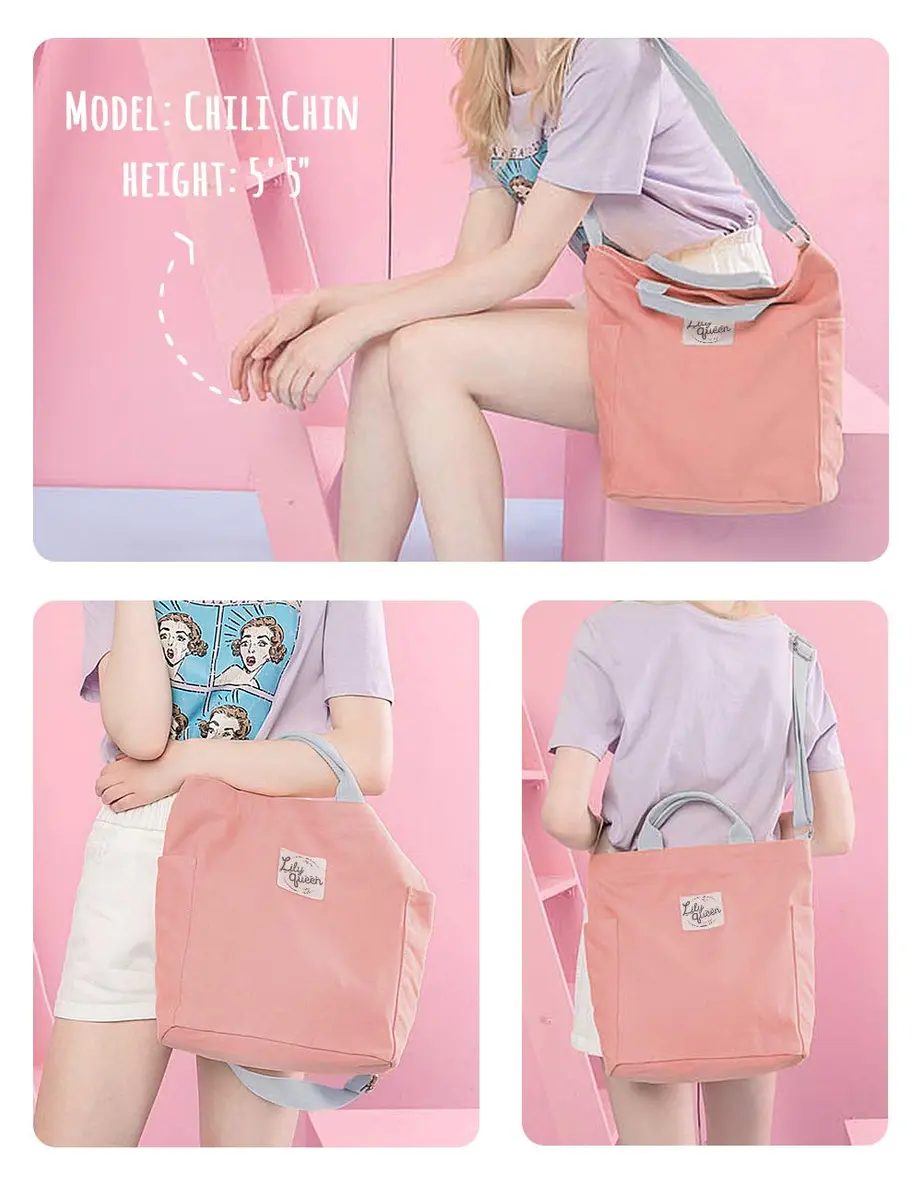 Lily queen Women Canvas Tote Handbag | Stylish, Spacious & Durable for Daily Use in India - view 2