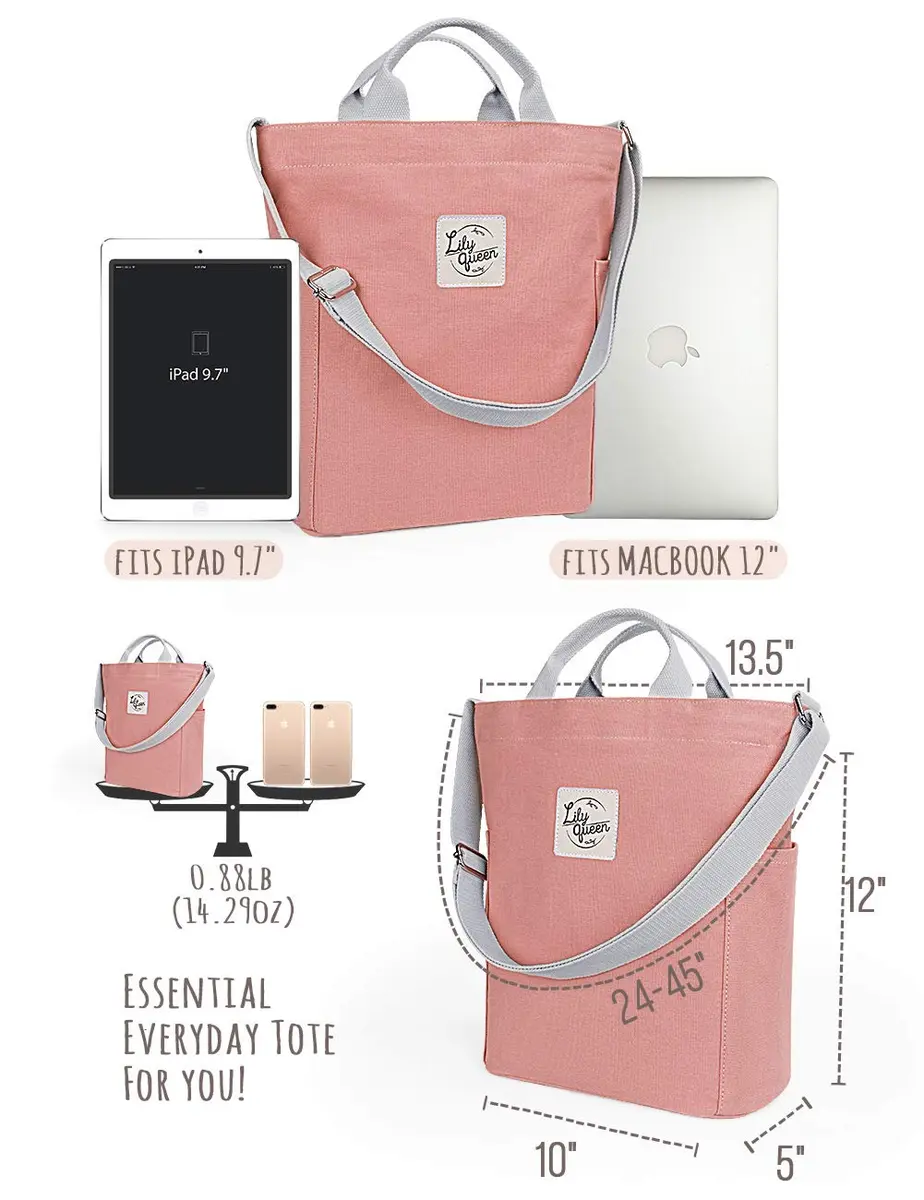 Lily queen Women Canvas Tote Handbag | Stylish, Spacious & Durable for Daily Use in India - view 3