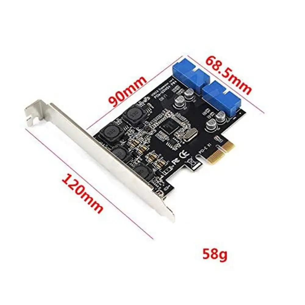 Mustpoint PCI-E X1 to 2 Ports 19 Pin USB 3.0 Header Card | Expands 4 USB 3.0 Ports - view 5