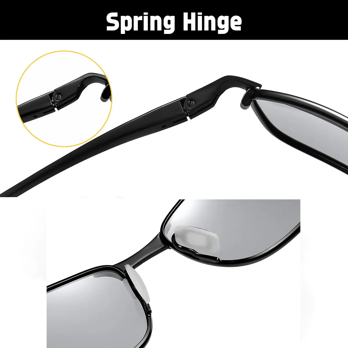 FEISEDY Classic Photochromic Polarized Sunglasses for Men & Women B2444 | 58mm (2.32 inches) Lens Width - view 3
