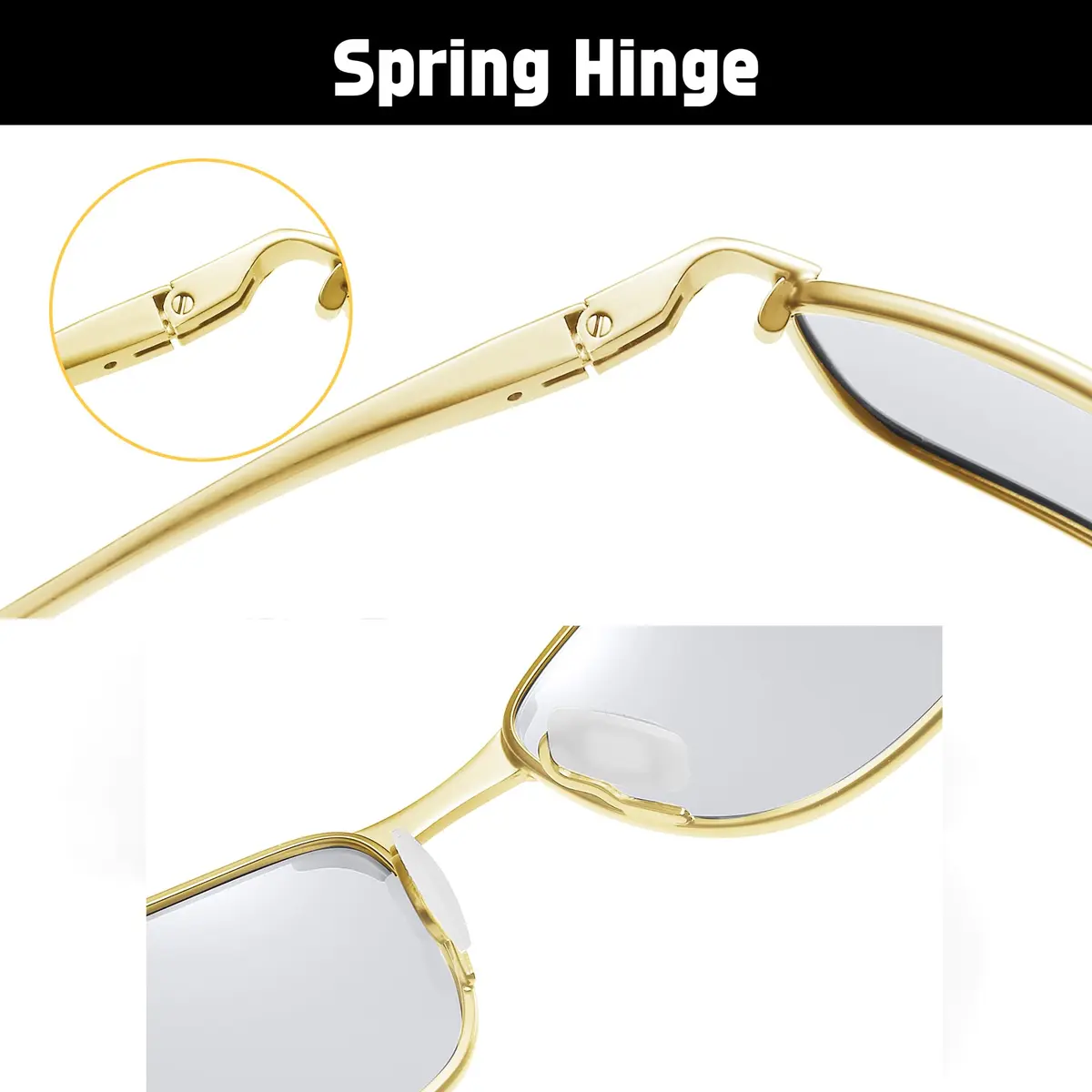 FEISEDY Classic Polarized Photochromic Sunglasses 58mm (2.32 inches) | Adapts to Light, Protects Eyes - view 2