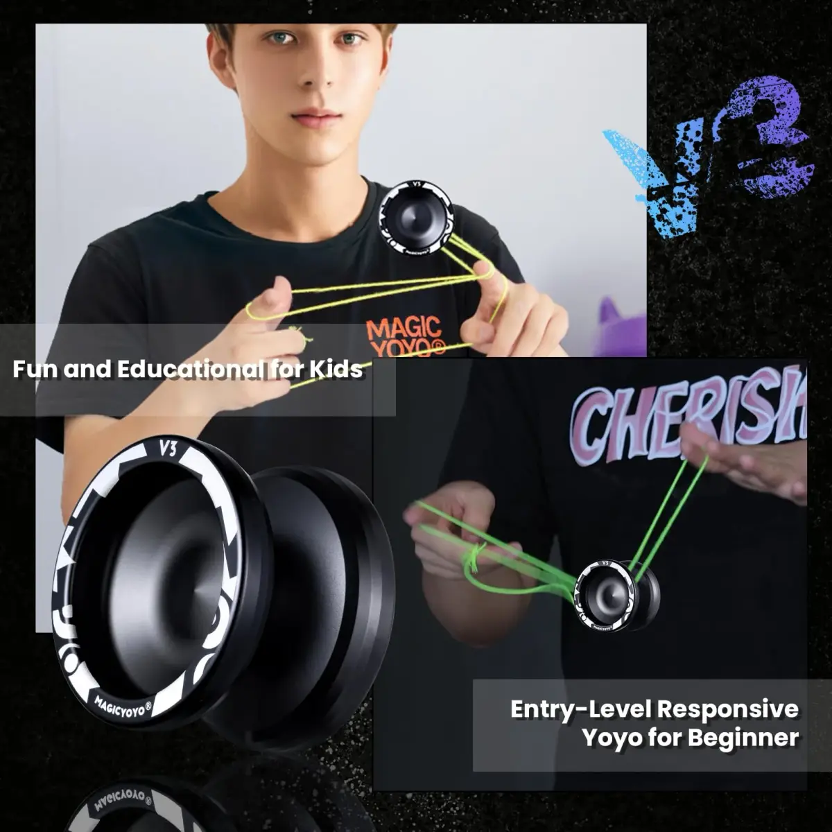 MAGICYOYO V3 Responsive & Unresponsive Yo-yo Dual Function | Aluminum Alloy 6061, 64.9g (2.29 oz) - view 3