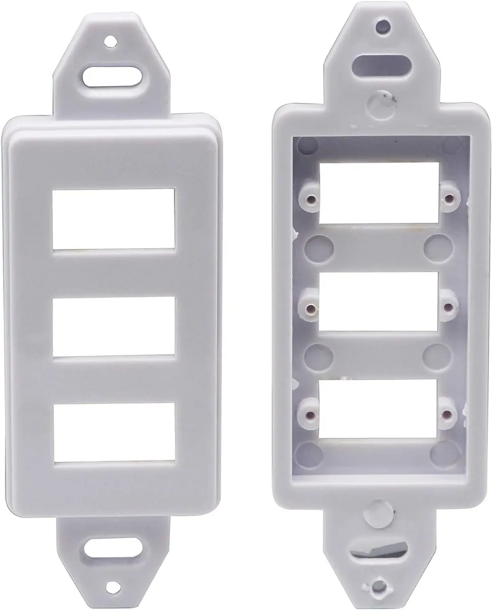 zdyCGTime 3-Port HDMI 2.0 Decorative Wall Plate 11.4cm x 7cm | Supports 4K 60Hz, Easy Install, White - view 9