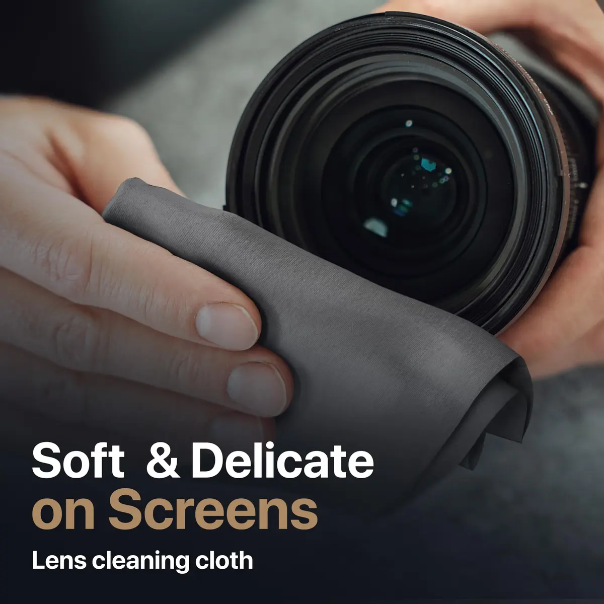 Kuzy Premium Microfiber Cleaning Cloths 11.5 x 7.5 inches (3 Pack, Gray) | Lint-Free Screen & Lens Cleaner - view 5